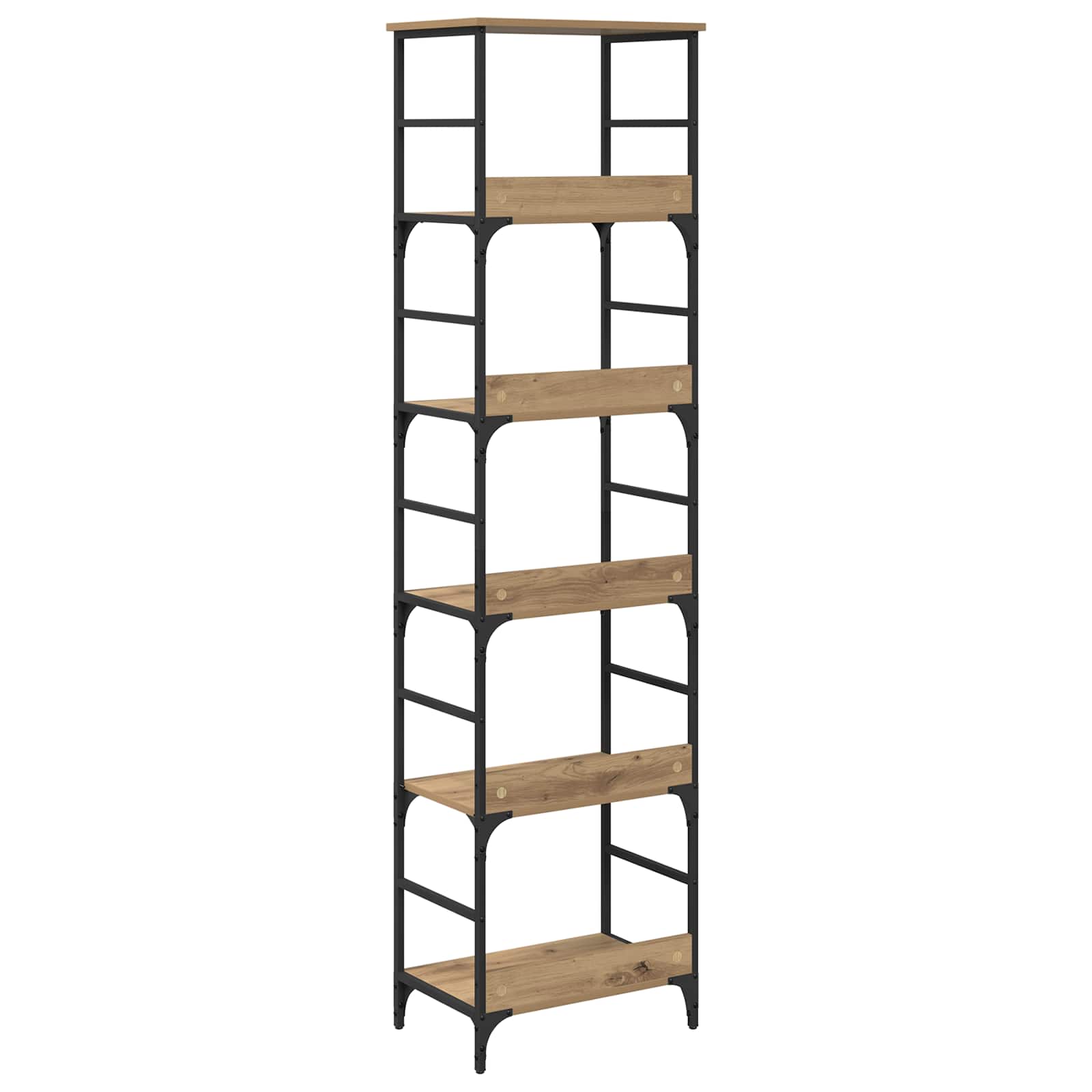 Boekenkast 5-laags 50 x 33 x 188,5 cm Bewerkt hout is nu te koop bij PeponiXL, paradijselijk wonen!