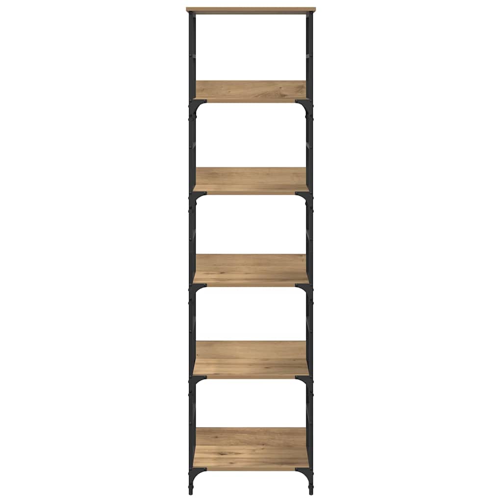 Boekenkast Artisan Eiken 50 x 33 x 188,5 cm Bewerkt hout is nu te koop bij PeponiXL, paradijselijk wonen!