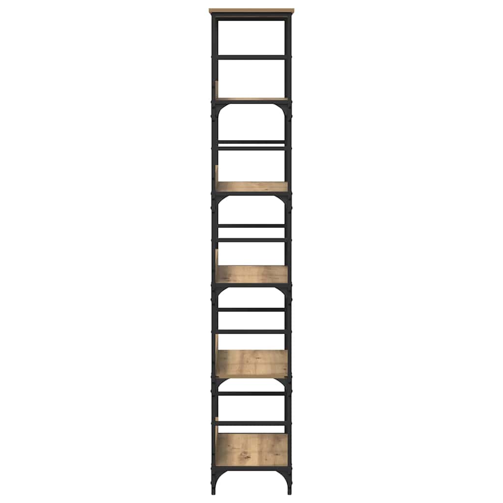 Boekenkast Artisan Eiken 50 x 33 x 188,5 cm Bewerkt hout is nu te koop bij PeponiXL, paradijselijk wonen!