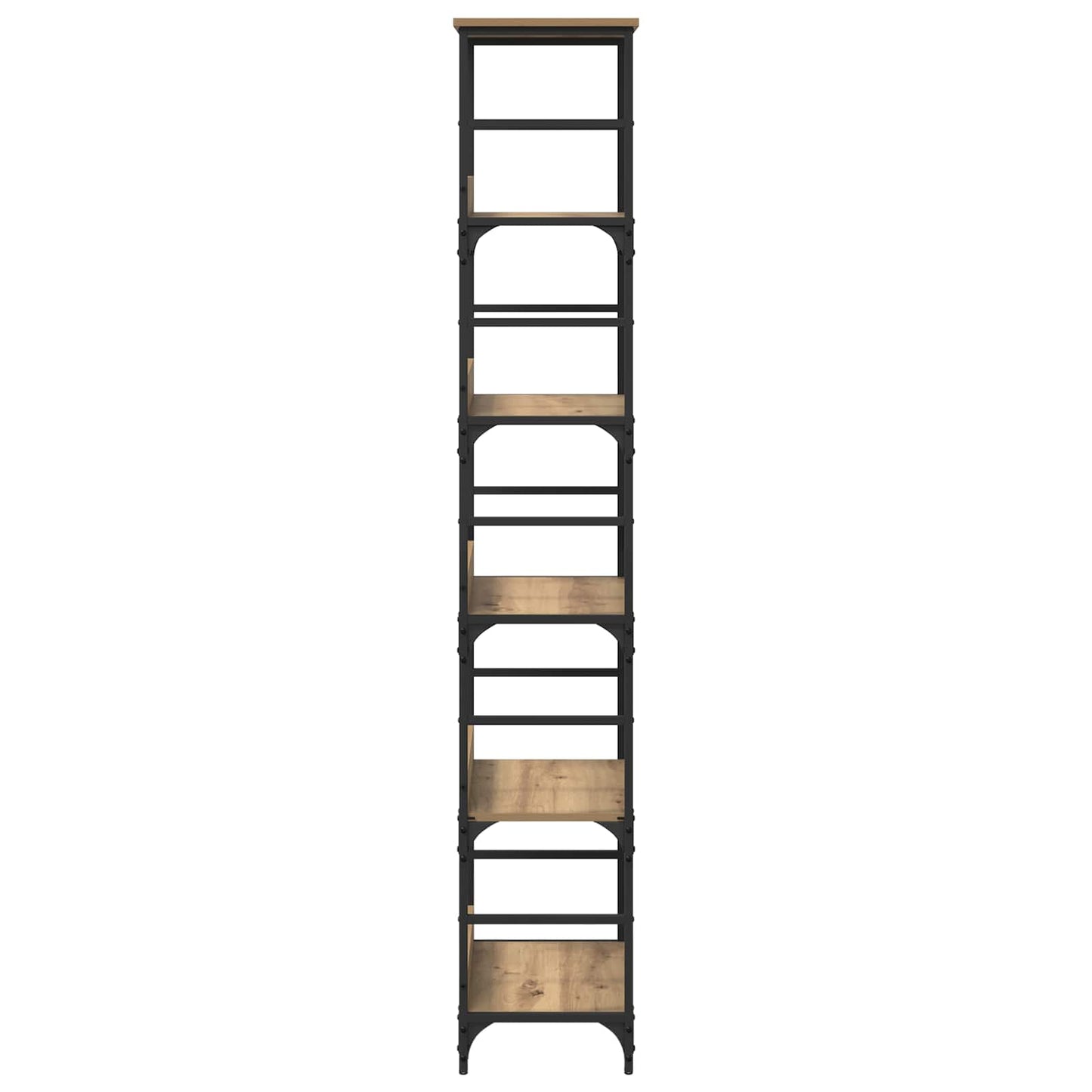 Boekenkast 5-laags 50 x 33 x 188,5 cm Bewerkt hout is nu te koop bij PeponiXL, paradijselijk wonen!