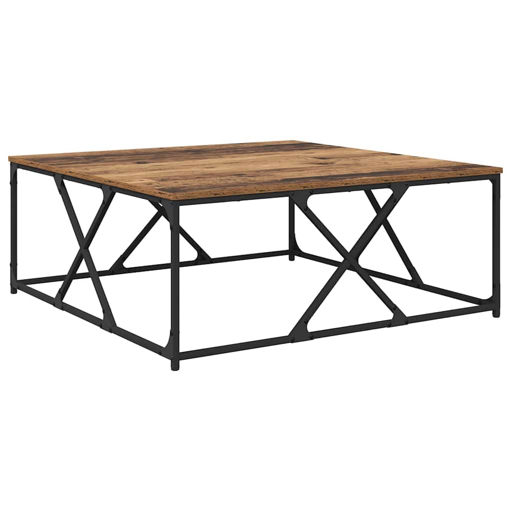 Salontafel Oud Hout 100 x 100 x 40 cm Bewerkt hout is nu te koop bij PeponiXL, paradijselijk wonen!
