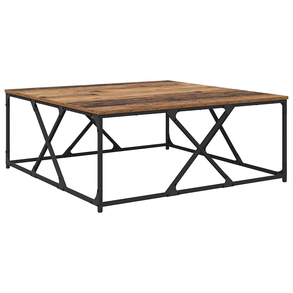 Salontafel Oud Hout 100 x 100 x 40 cm Bewerkt hout is nu te koop bij PeponiXL, paradijselijk wonen!