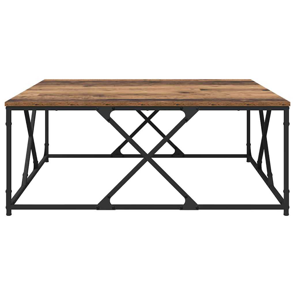 Salontafel Oud Hout 100 x 100 x 40 cm Bewerkt hout is nu te koop bij PeponiXL, paradijselijk wonen!