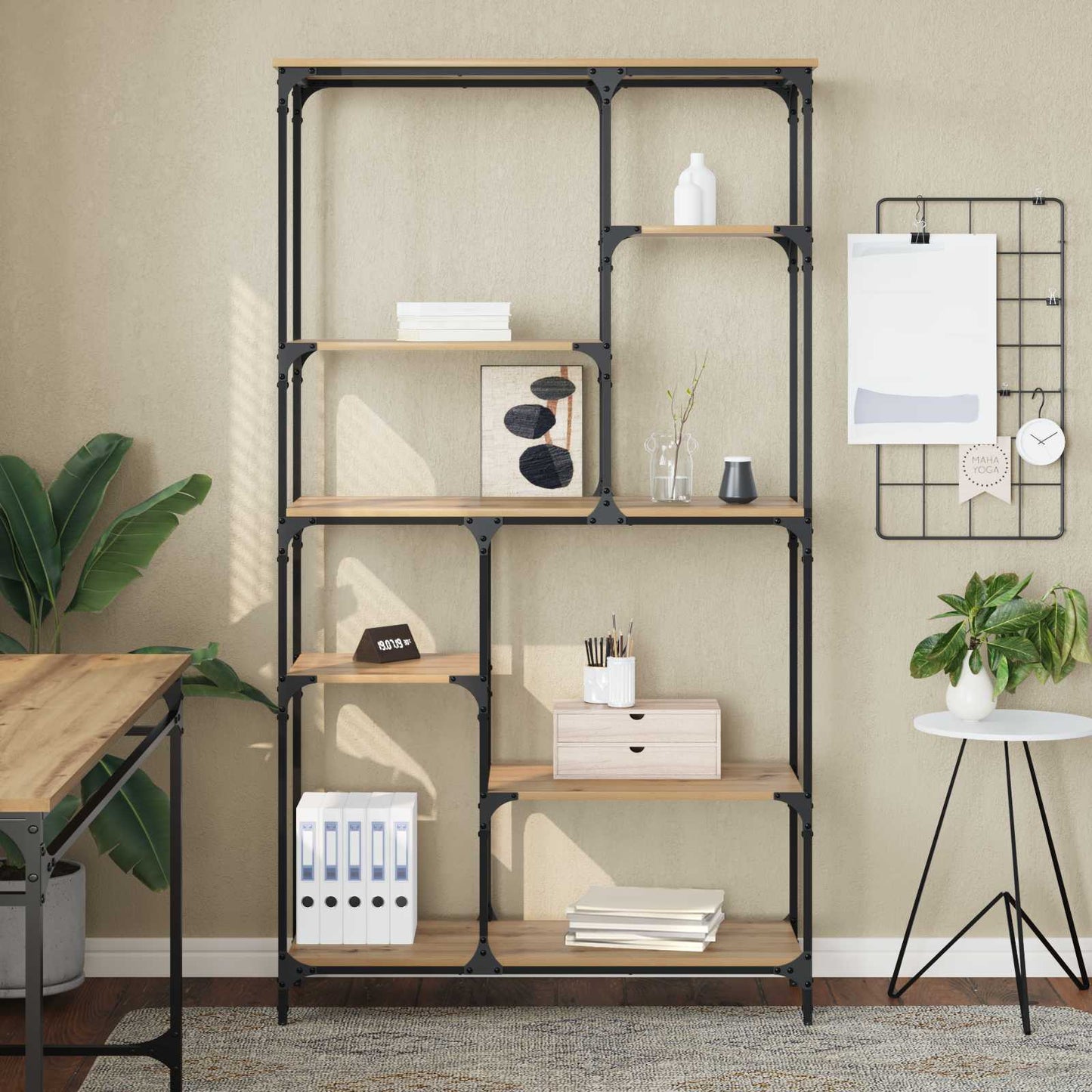 Boekenkast 5-laags 99 x 35,5 x 176 cm Bewerkt hout is nu te koop bij PeponiXL, paradijselijk wonen!