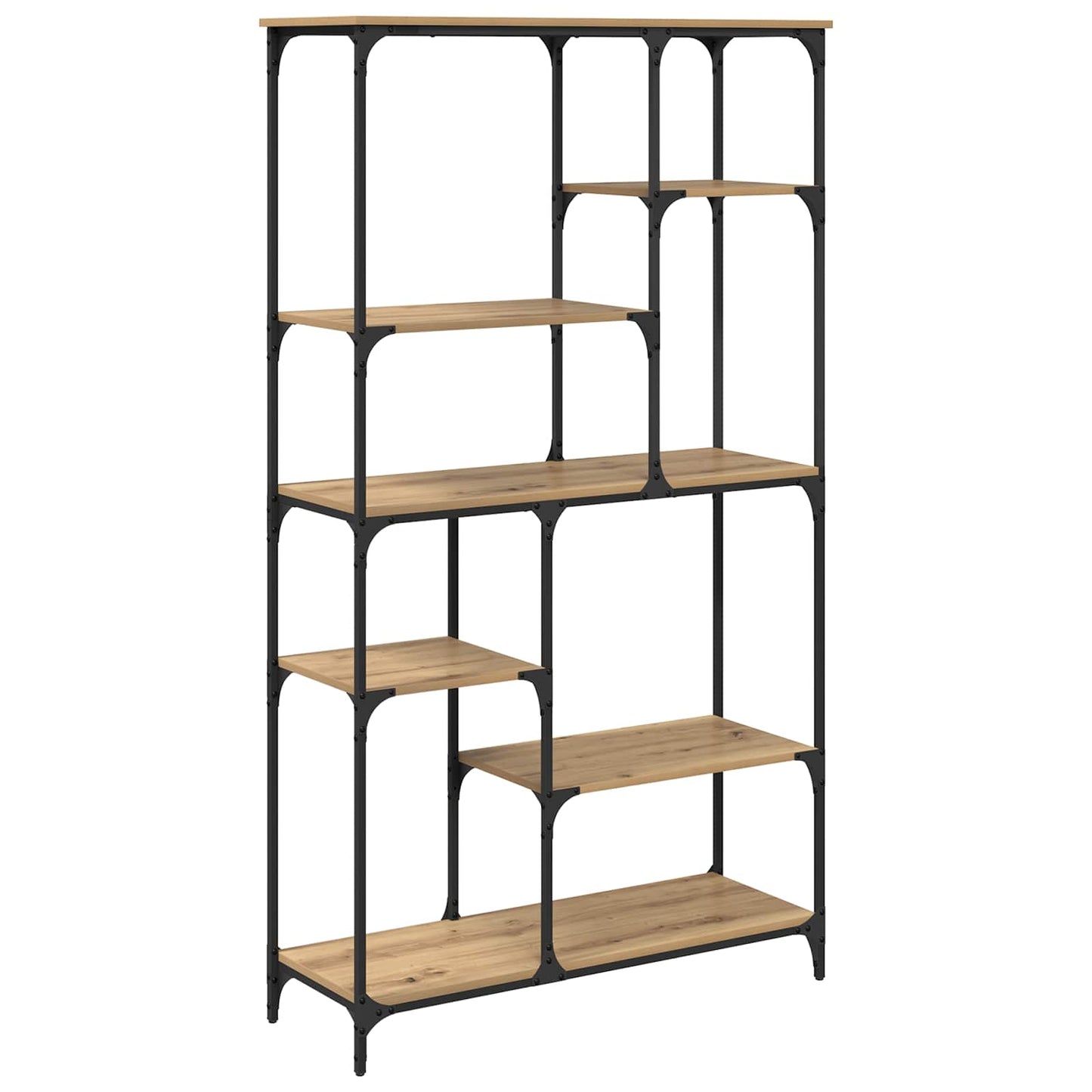Boekenkast 5-laags 99 x 35,5 x 176 cm Bewerkt hout is nu te koop bij PeponiXL, paradijselijk wonen!
