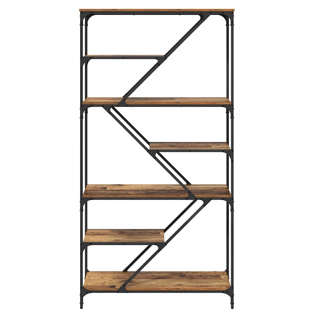 Boekenkast Oud Hout 91 x 36 x 176 cm Bewerkt hout is nu te koop bij PeponiXL, paradijselijk wonen!