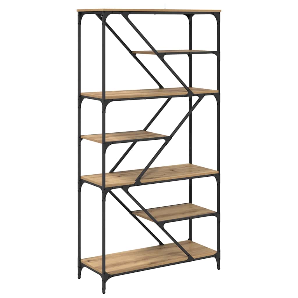 Boekenkast Artisan Eiken 91 x 36 x 176 cm Bewerkt hout is nu te koop bij PeponiXL, paradijselijk wonen!