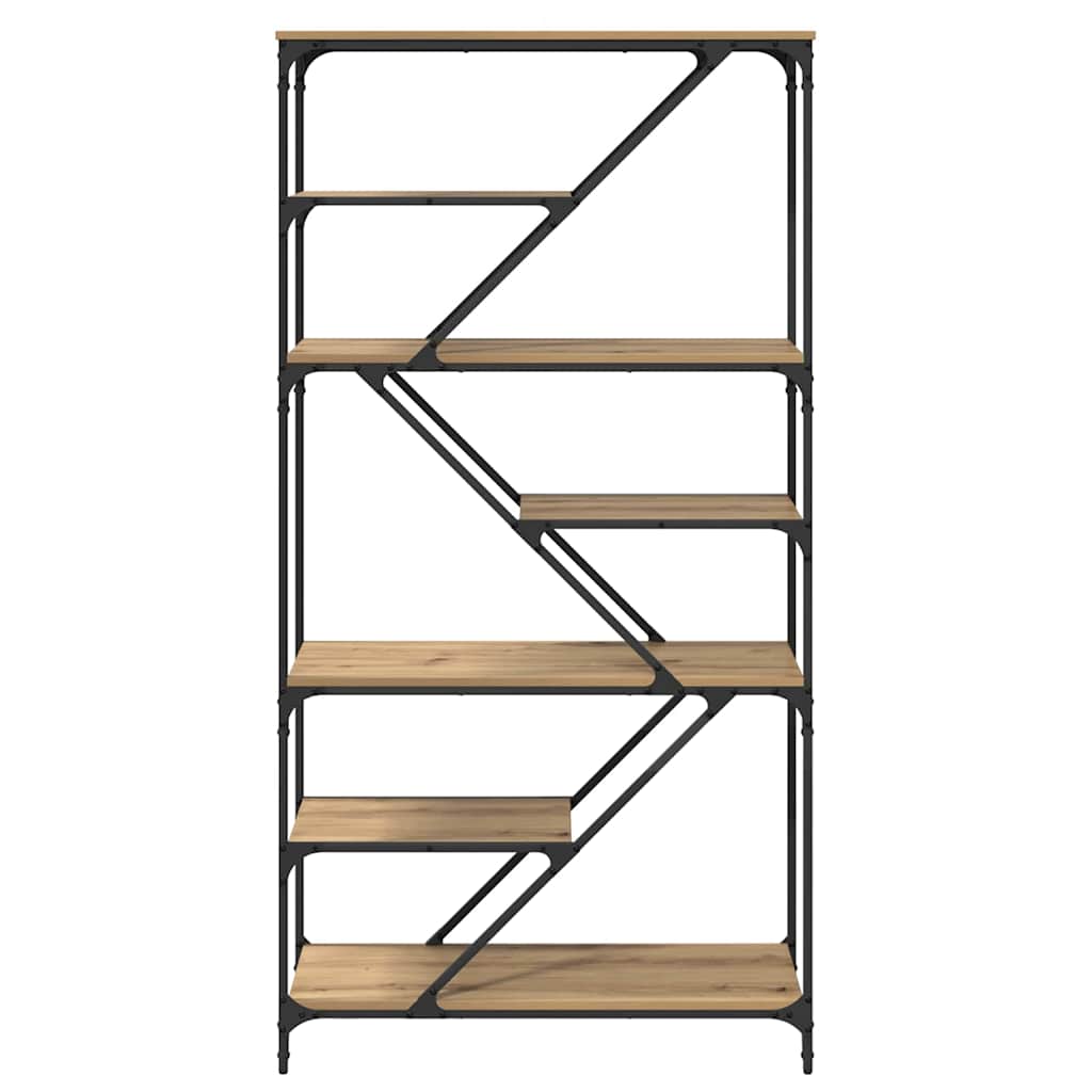 Boekenkast Artisan Eiken 91 x 36 x 176 cm Bewerkt hout is nu te koop bij PeponiXL, paradijselijk wonen!