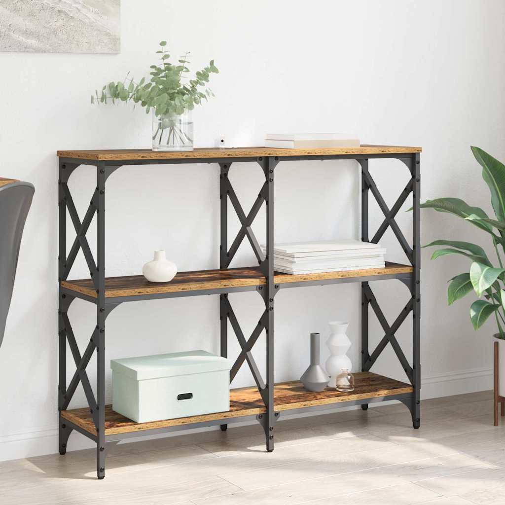 Wandtafel Oudhout 100 x 28 x 80,5 cm Bewerkt hout is nu te koop bij PeponiXL, paradijselijk wonen!