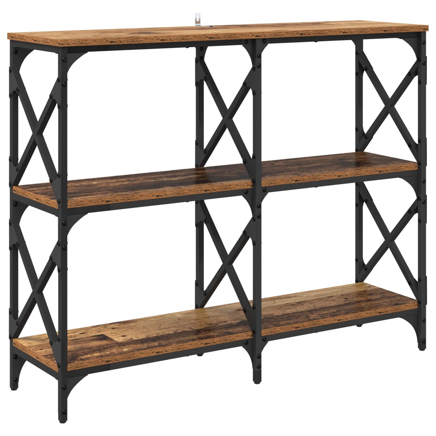 Wandtafel Oudhout 100 x 28 x 80,5 cm Bewerkt hout is nu te koop bij PeponiXL, paradijselijk wonen!