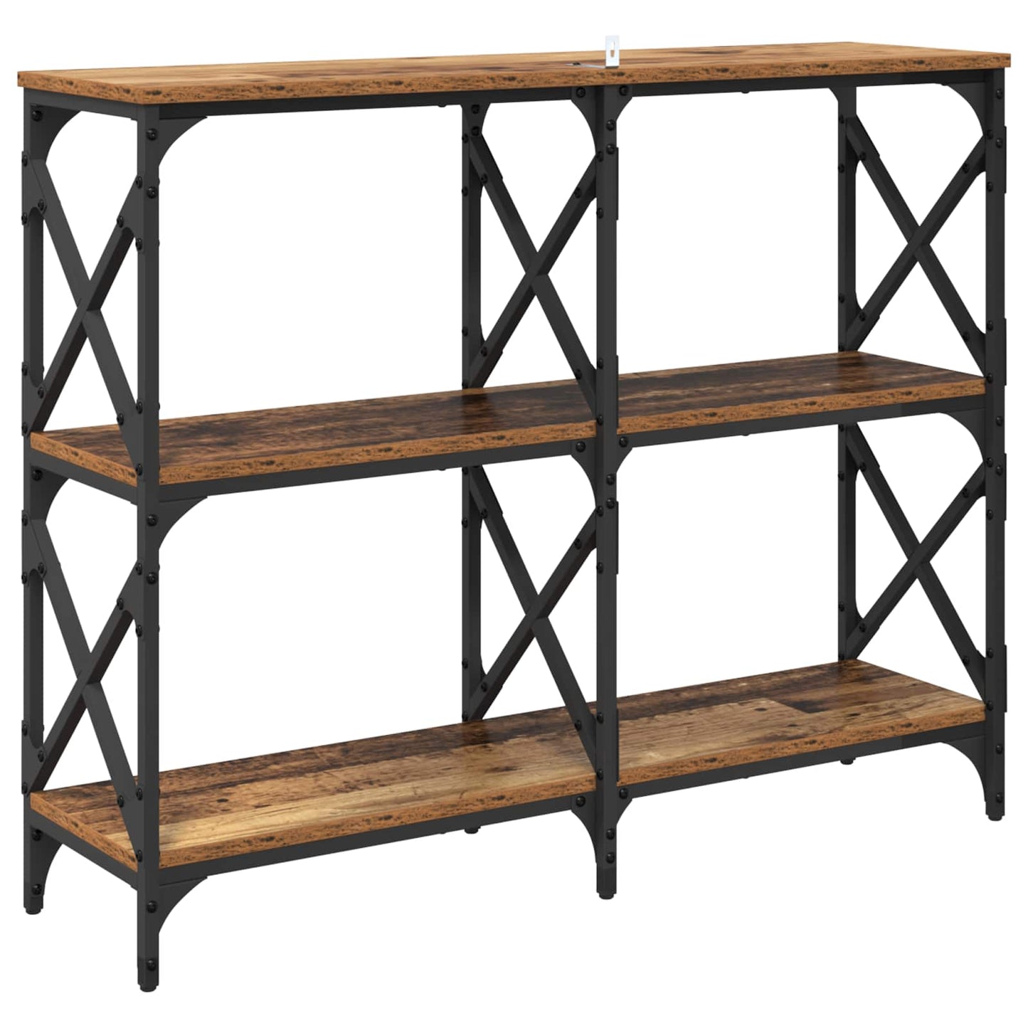 Wandtafel Oudhout 100 x 28 x 80,5 cm Bewerkt hout is nu te koop bij PeponiXL, paradijselijk wonen!