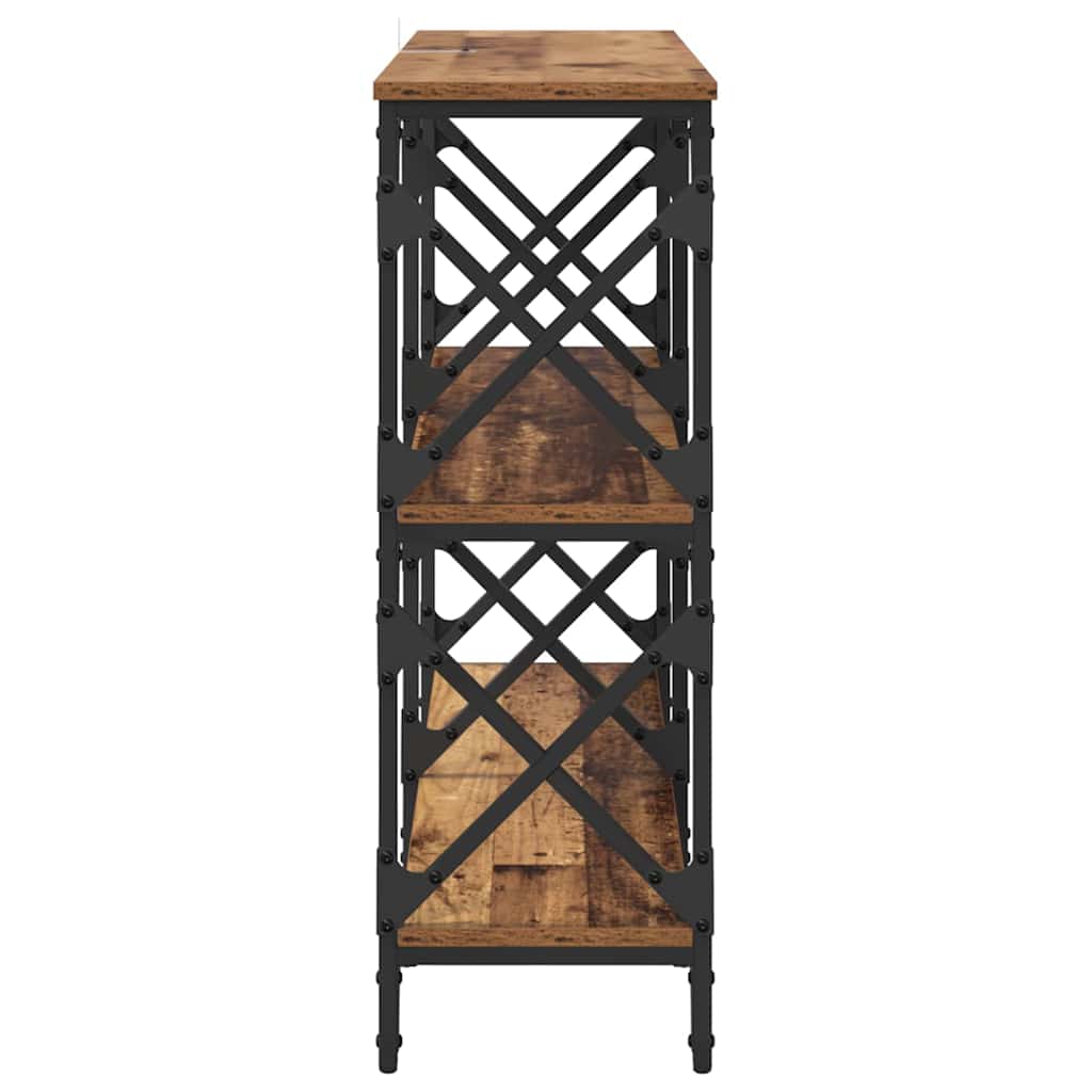 Wandtafel Oudhout 100 x 28 x 80,5 cm Bewerkt hout is nu te koop bij PeponiXL, paradijselijk wonen!