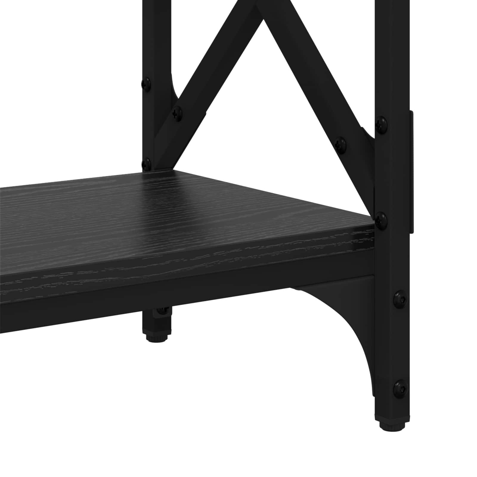 Wandtafel Zwart Eiken 100 x 28 x 80,5 cm Bewerkt hout is nu te koop bij PeponiXL, paradijselijk wonen!