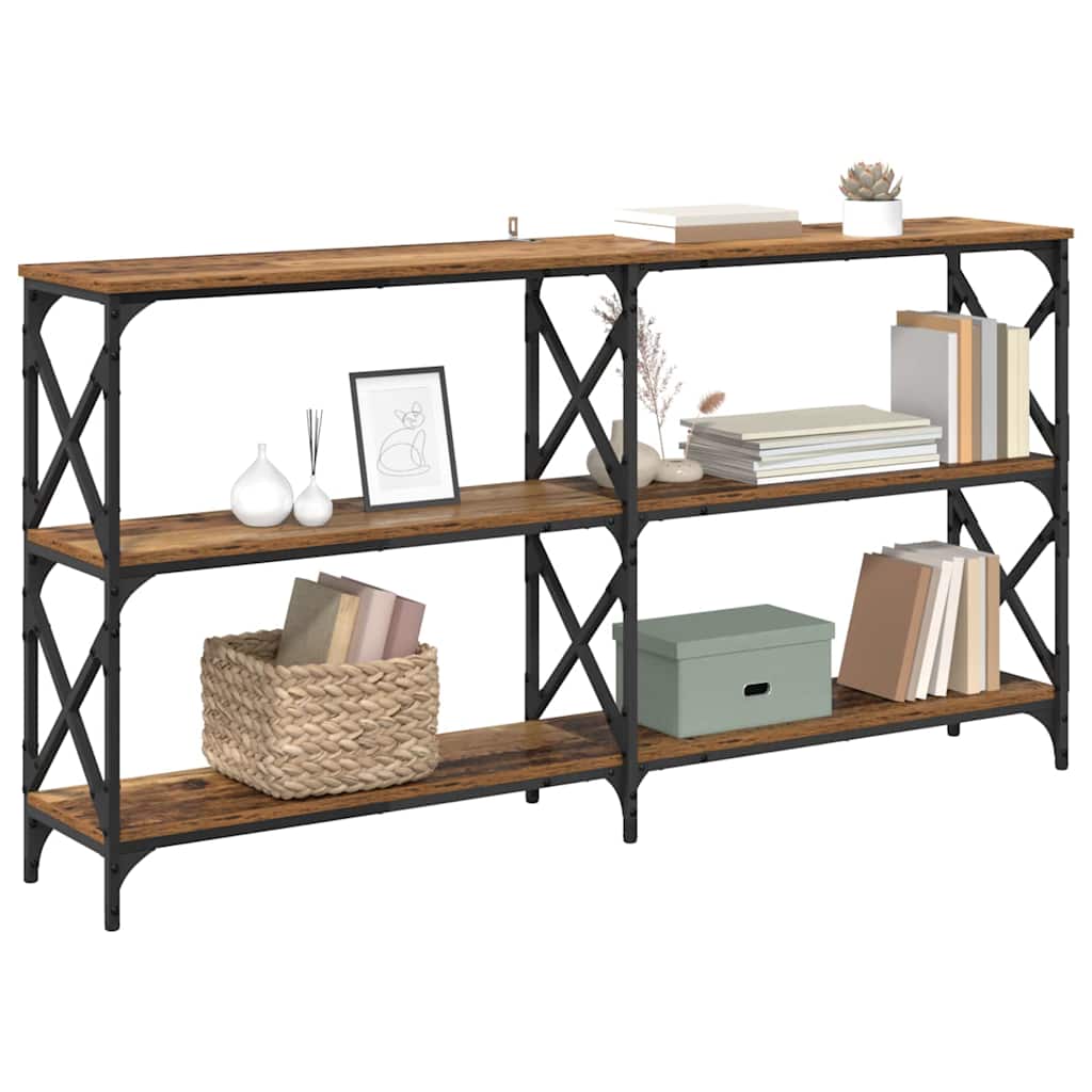 Wandtafel Oudhout 156 x 28 x 80,5 cm Bewerkt hout is nu te koop bij PeponiXL, paradijselijk wonen!