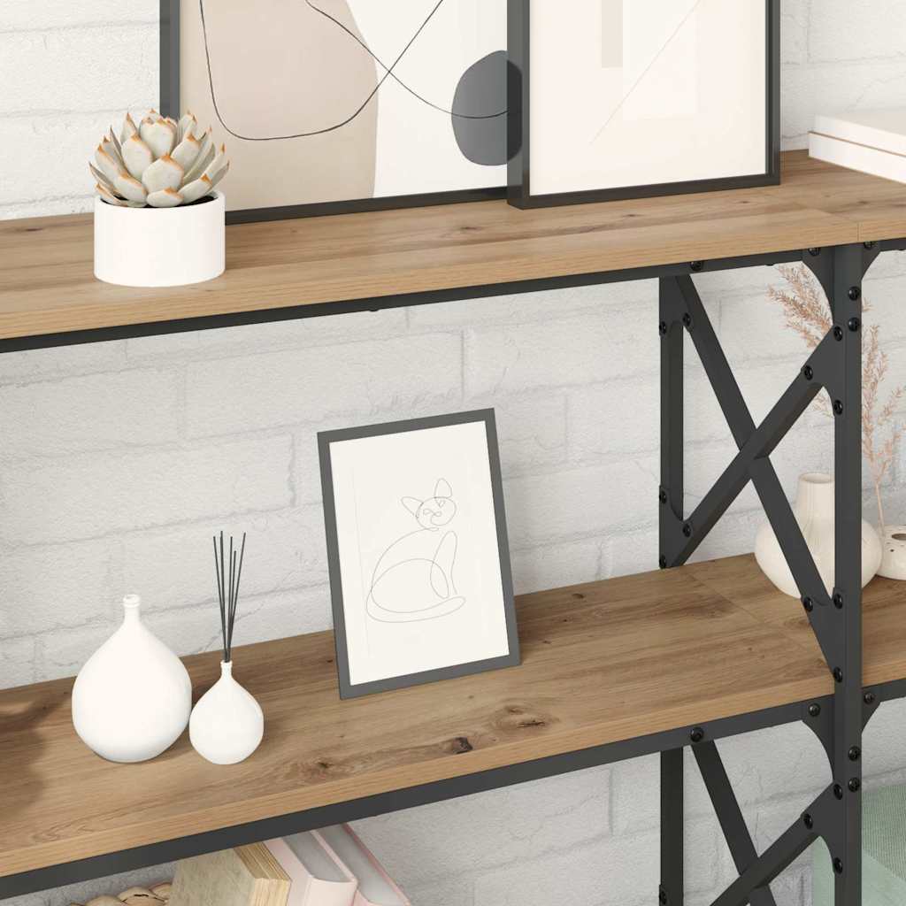 Wandtafel Artisan Eiken 156 x 28 x 80,5 cm Bewerkt hout is nu te koop bij PeponiXL, paradijselijk wonen!