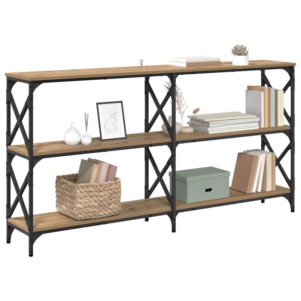 Wandtafel Artisan Eiken 156 x 28 x 80,5 cm Bewerkt hout is nu te koop bij PeponiXL, paradijselijk wonen!