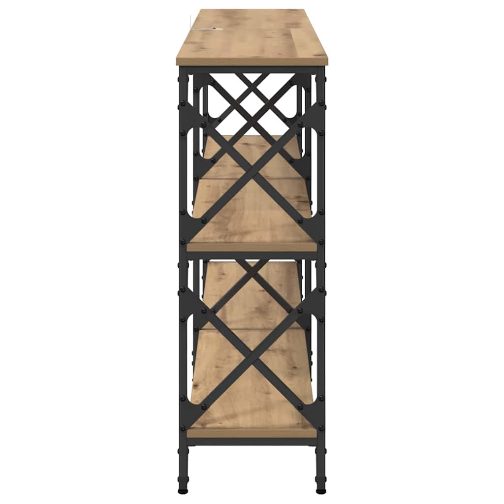 Wandtafel Artisan Eiken 156 x 28 x 80,5 cm Bewerkt hout is nu te koop bij PeponiXL, paradijselijk wonen!