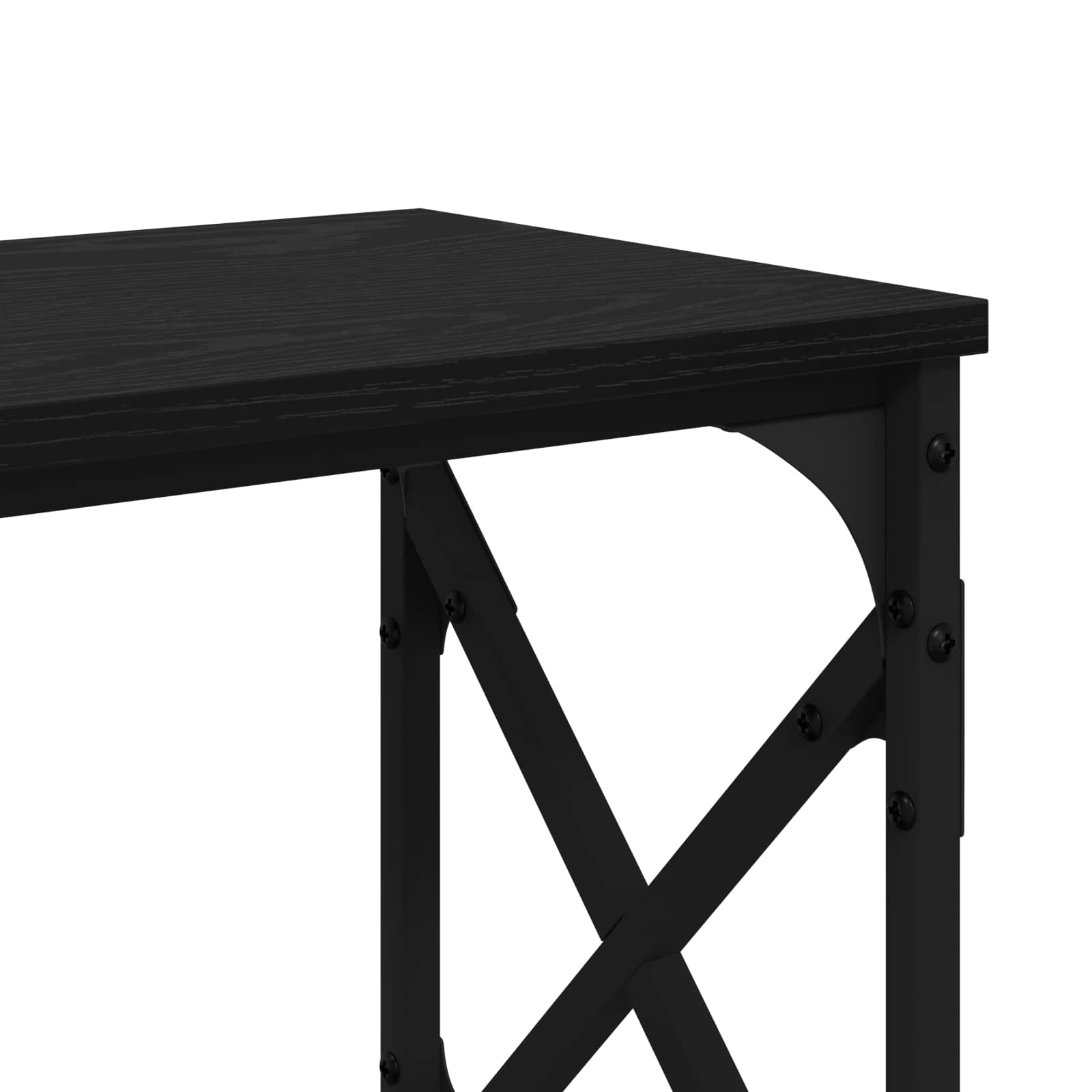 Wandtafel Zwart Eiken 156 x 28 x 80,5 cm Bewerkt hout is nu te koop bij PeponiXL, paradijselijk wonen!