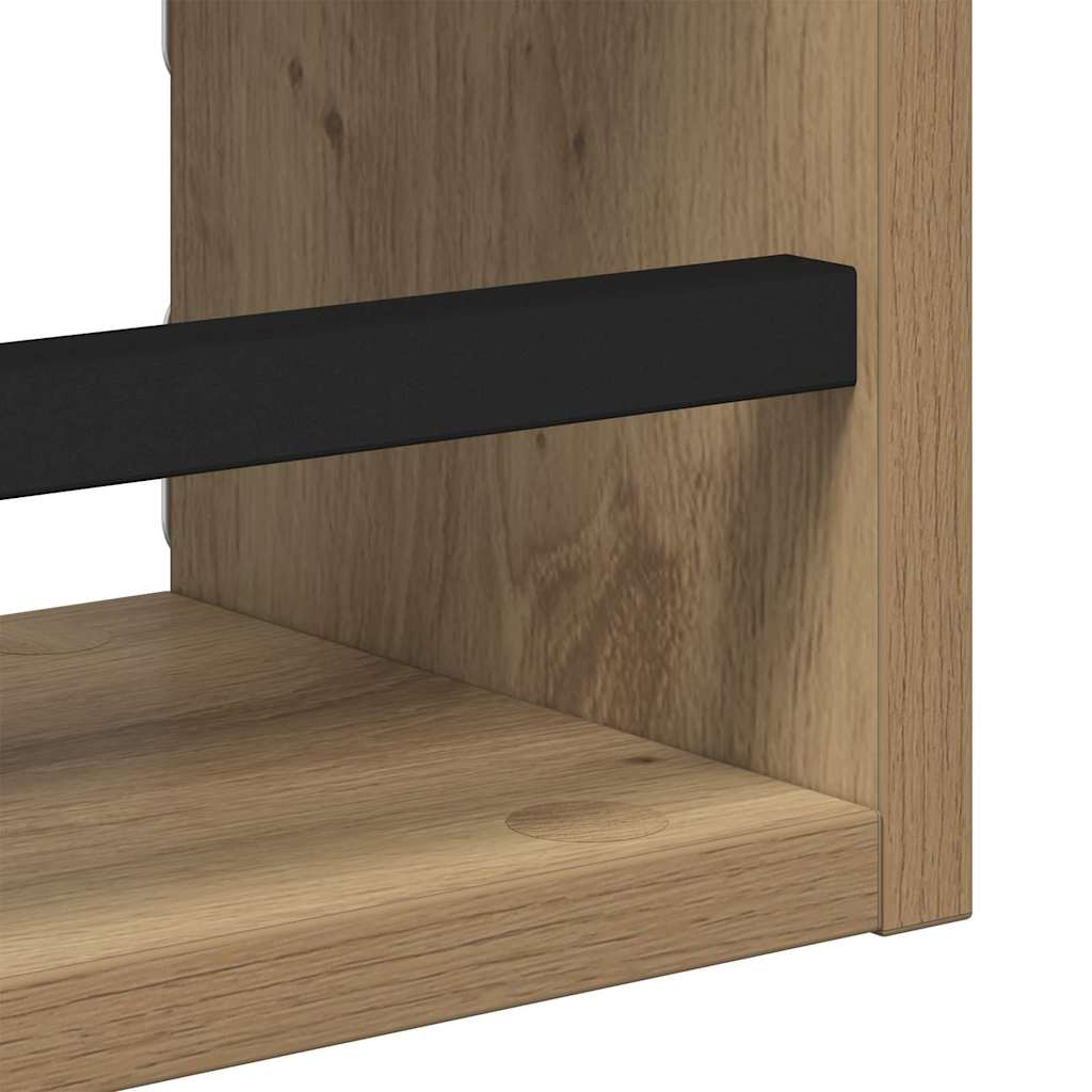 Wandplankenset 3 pcs Artisan Eiken 40x16x14cm Bewerkt hout is nu te koop bij PeponiXL, paradijselijk wonen!