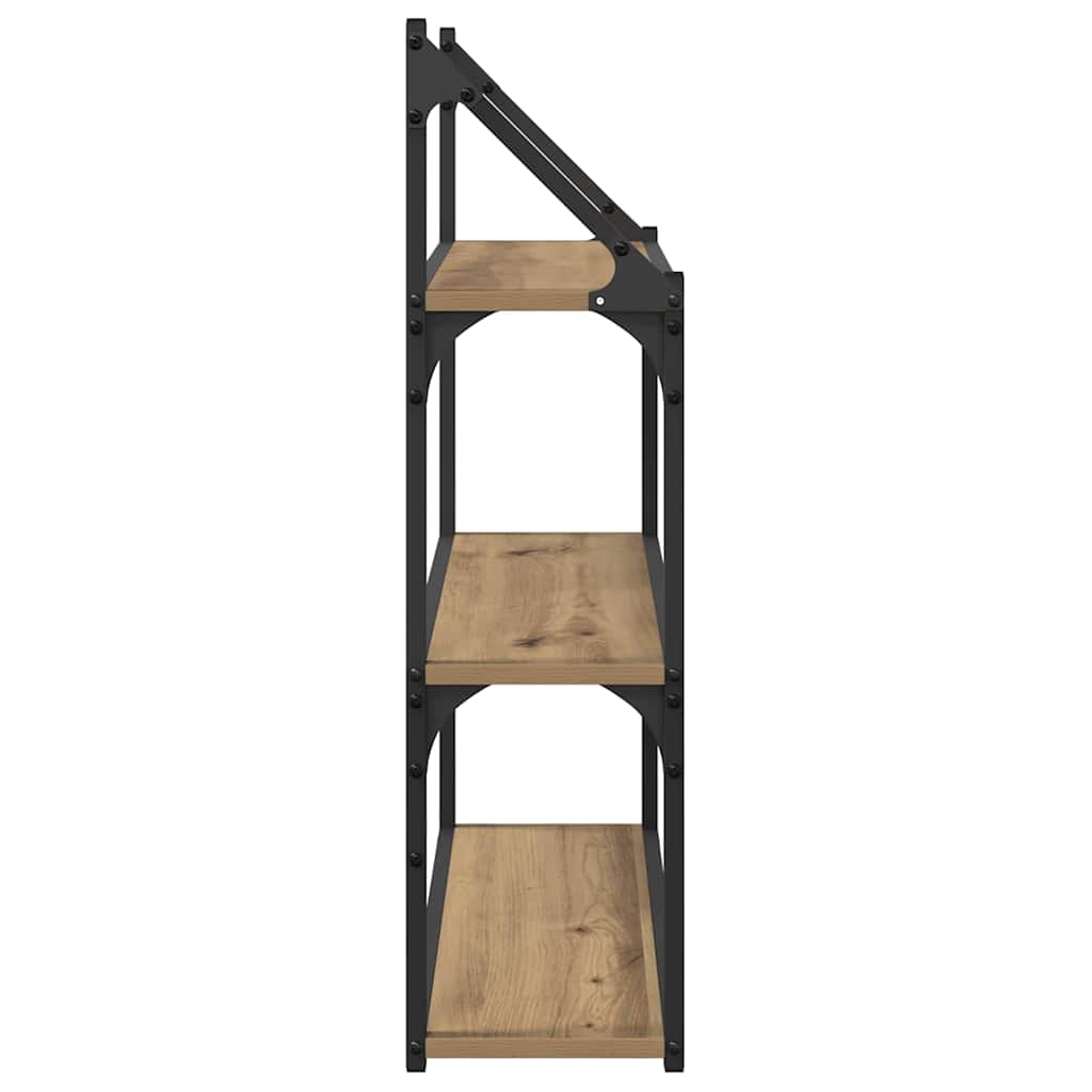 Wandplank Artisan Eiken 60 x 21 x 78,5 cm Bewerkt hout is nu te koop bij PeponiXL, paradijselijk wonen!