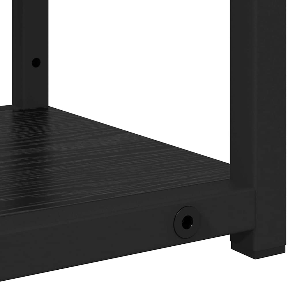 Wandplank met plank Zwart Eiken 60 x 21 x 78,5 cm Bewerkt hout is nu te koop bij PeponiXL, paradijselijk wonen!