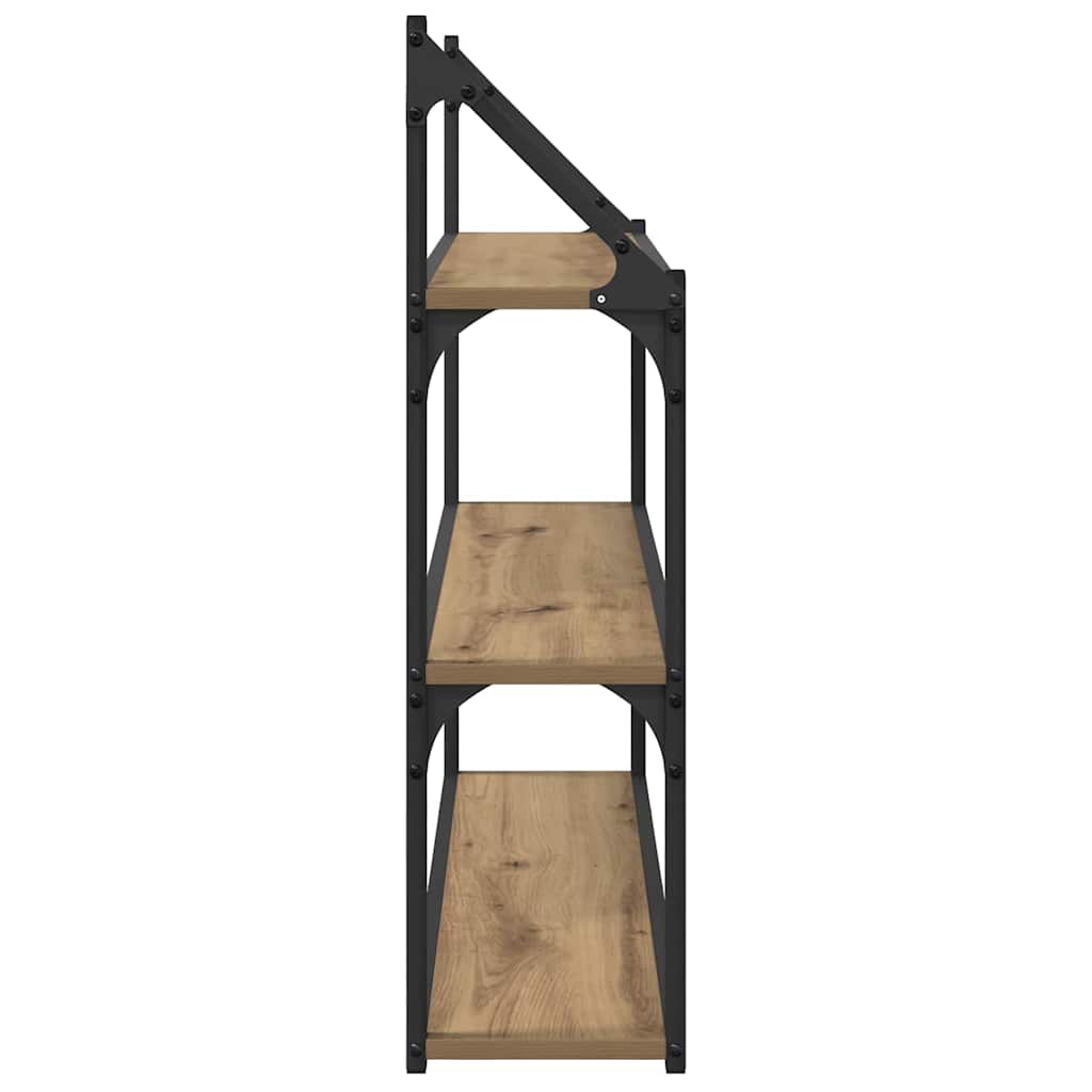 Wandplank Artisan Eiken 80 x 21 x 78,5 cm Bewerkt hout is nu te koop bij PeponiXL, paradijselijk wonen!