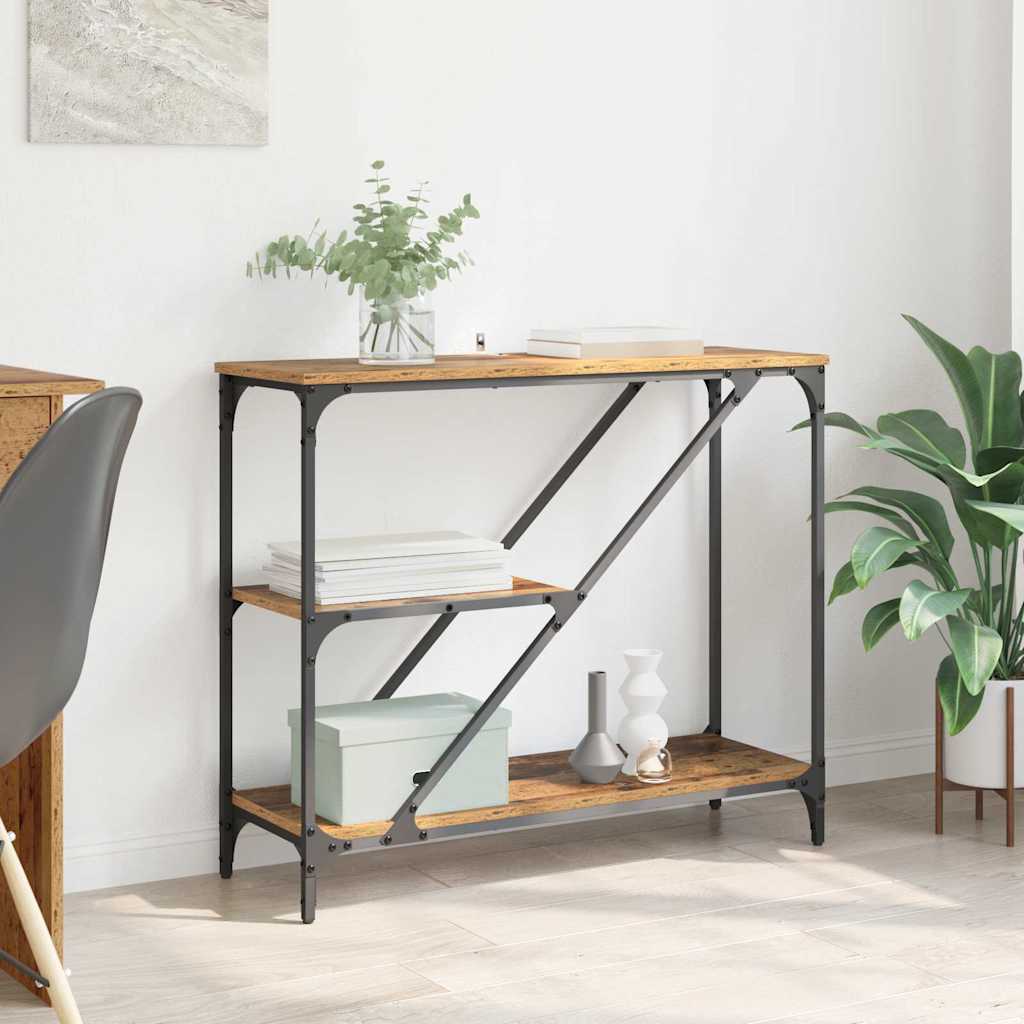 Wandtafel Oud Hout 88,5 x 30 x 75 cm Bewerkt hout is nu te koop bij PeponiXL, paradijselijk wonen!