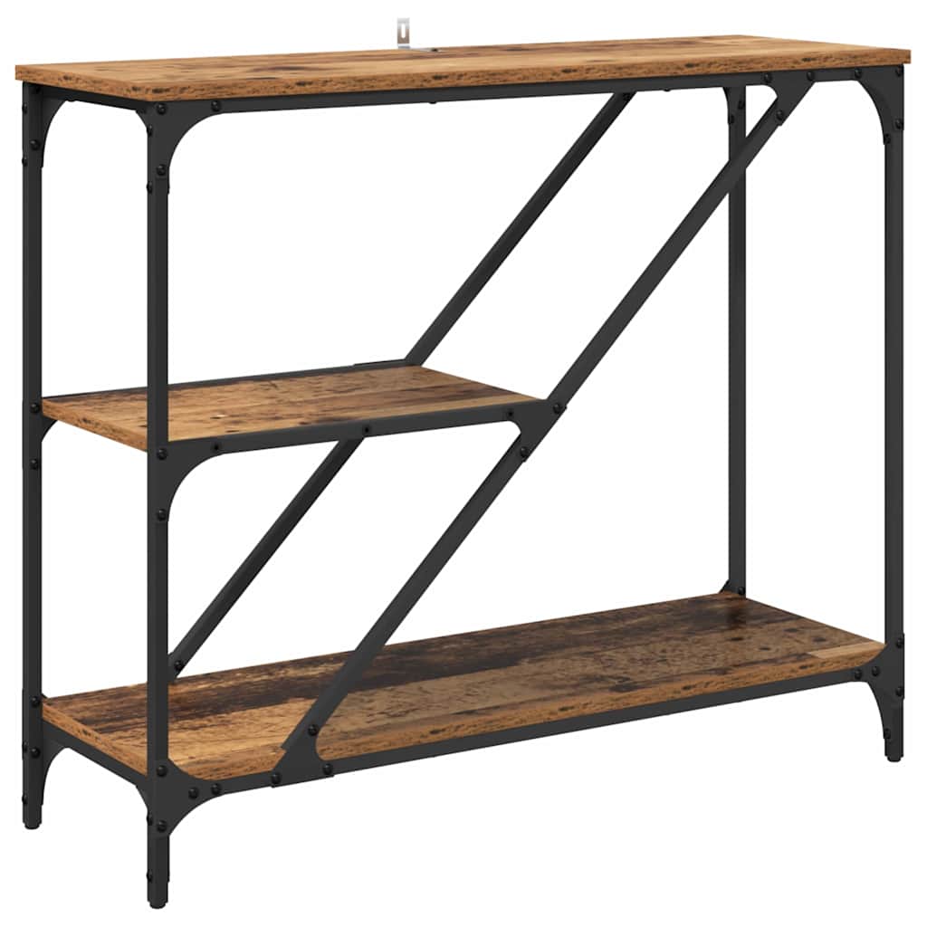 Wandtafel Oud Hout 88,5 x 30 x 75 cm Bewerkt hout is nu te koop bij PeponiXL, paradijselijk wonen!