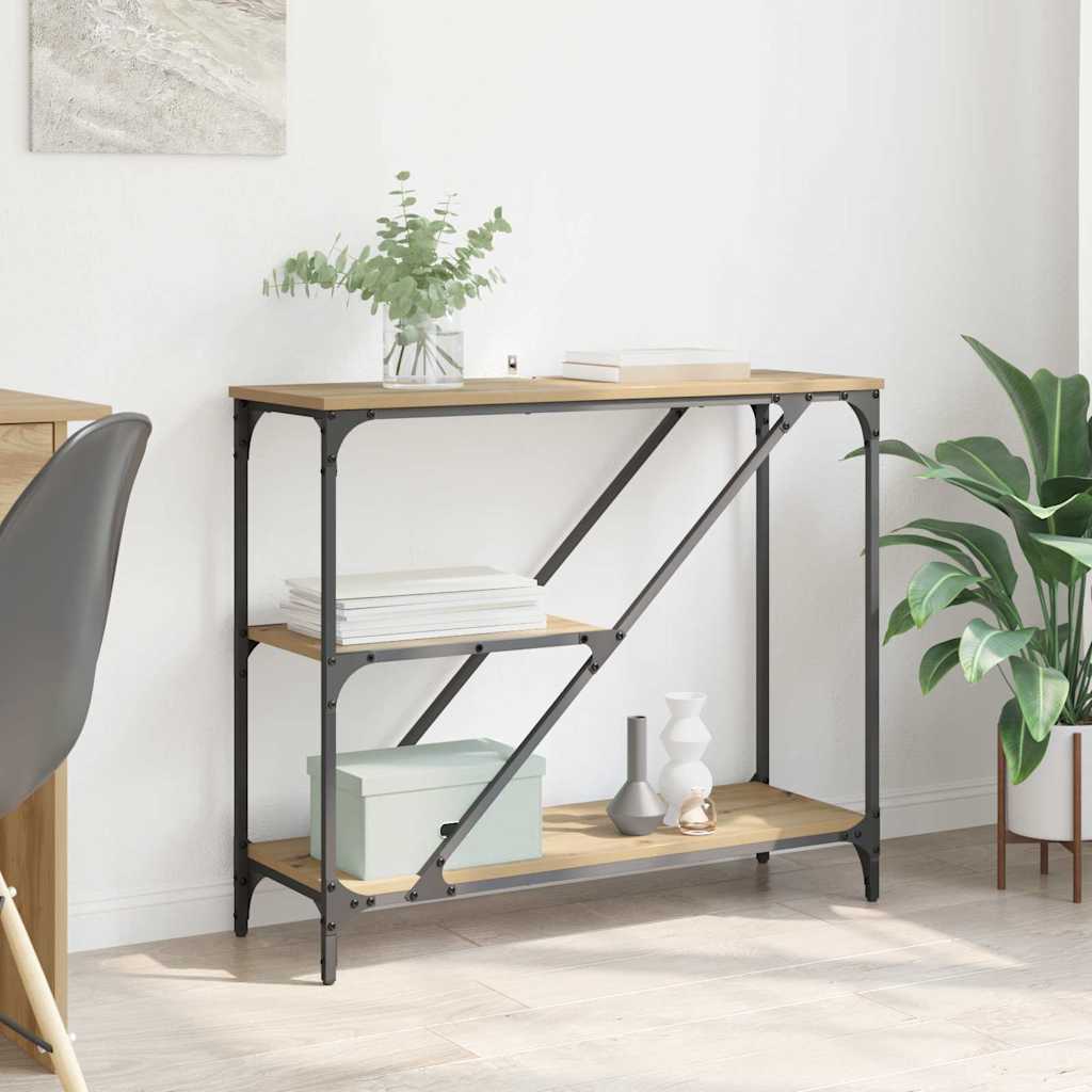 Wandtafel Artisan Eiken 88,5 x 30 x 75 cm Bewerkt hout is nu te koop bij PeponiXL, paradijselijk wonen!