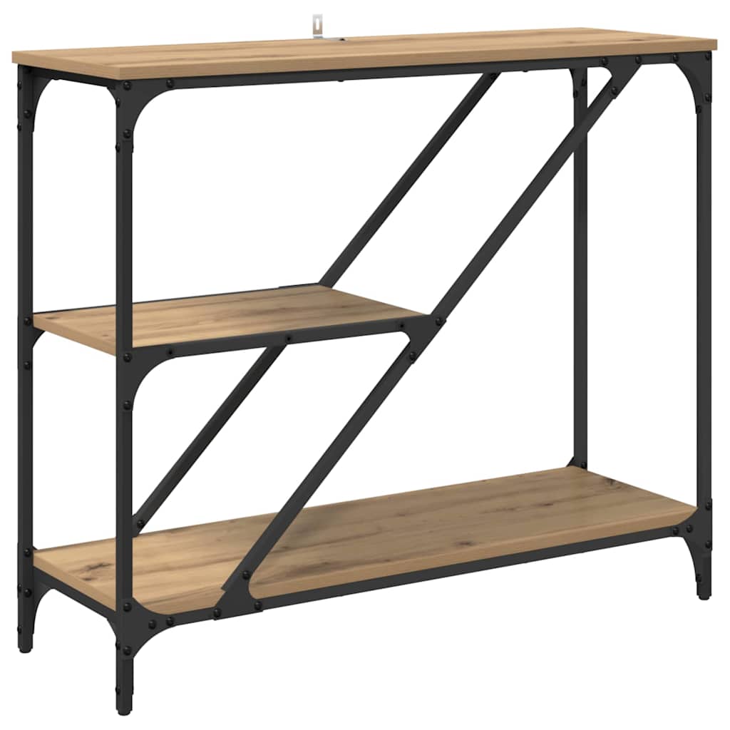 Wandtafel Artisan Eiken 88,5 x 30 x 75 cm Bewerkt hout is nu te koop bij PeponiXL, paradijselijk wonen!