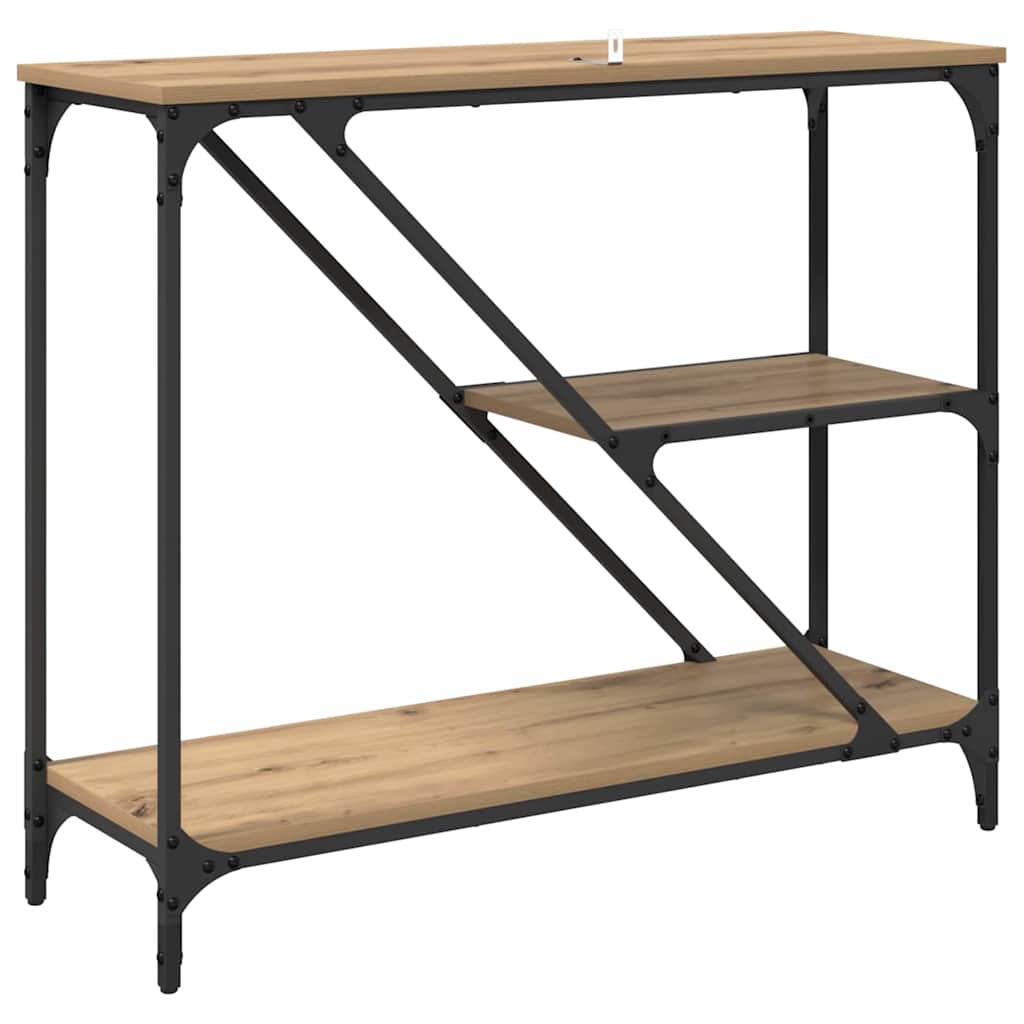 Wandtafel Artisan Eiken 88,5 x 30 x 75 cm Bewerkt hout is nu te koop bij PeponiXL, paradijselijk wonen!