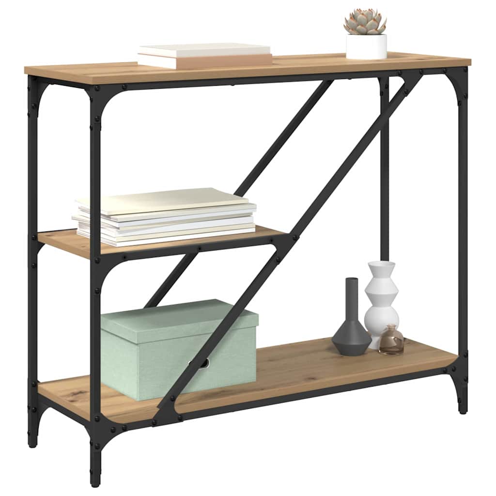 Wandtafel Artisan Eiken 88,5 x 30 x 75 cm Bewerkt hout is nu te koop bij PeponiXL, paradijselijk wonen!