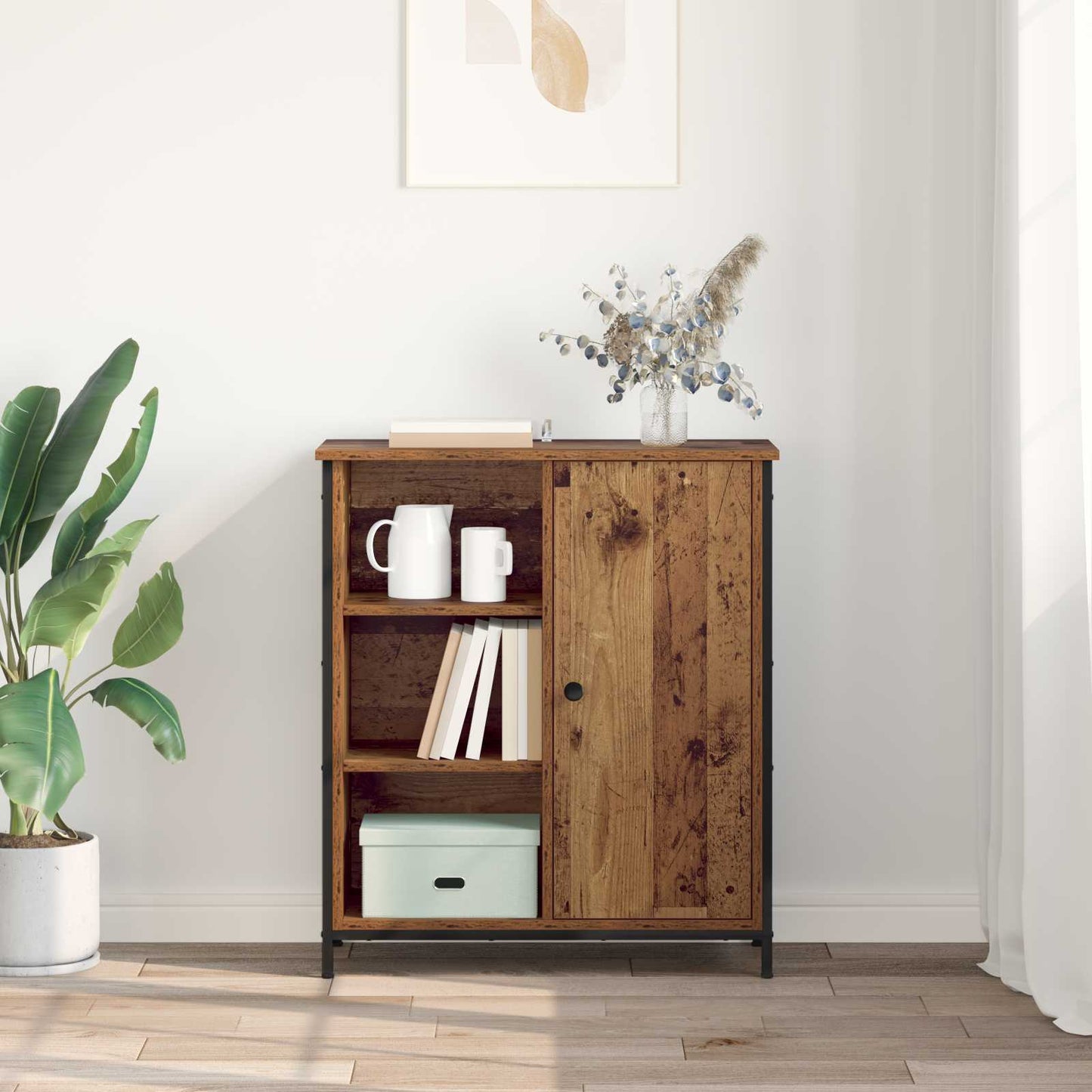 Dressoir Oud Hout 70 x 30 x 80 cm Bewerkt hout is nu te koop bij PeponiXL, paradijselijk wonen!