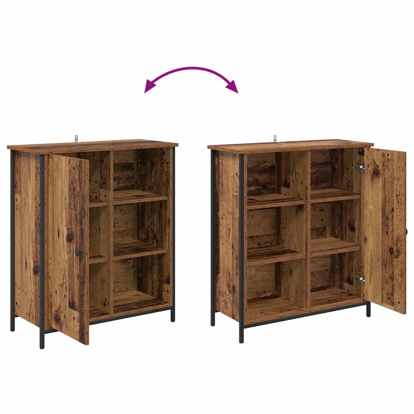 Dressoir Oud Hout 70 x 30 x 80 cm Bewerkt hout is nu te koop bij PeponiXL, paradijselijk wonen!