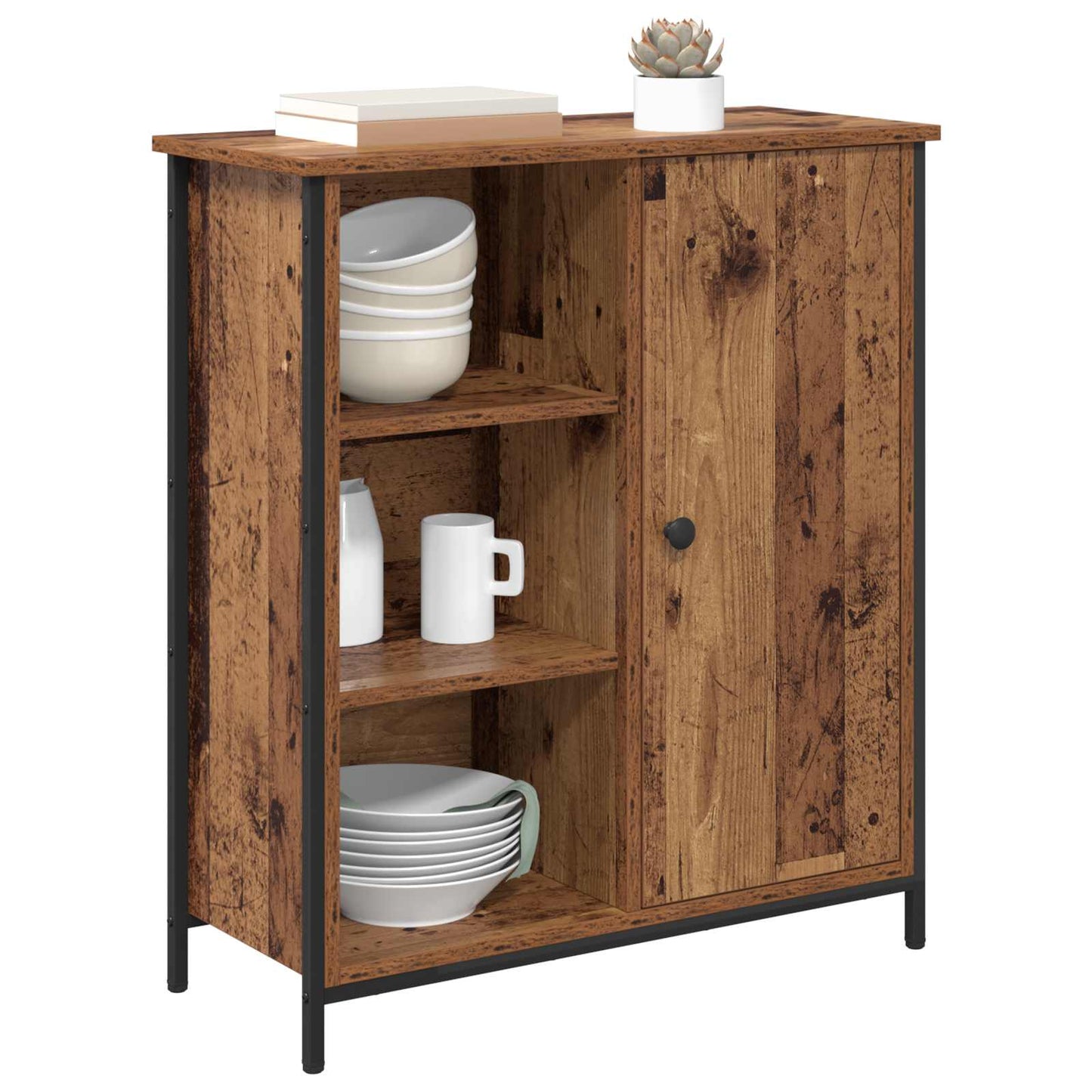 Dressoir Oud Hout 70 x 30 x 80 cm Bewerkt hout is nu te koop bij PeponiXL, paradijselijk wonen!