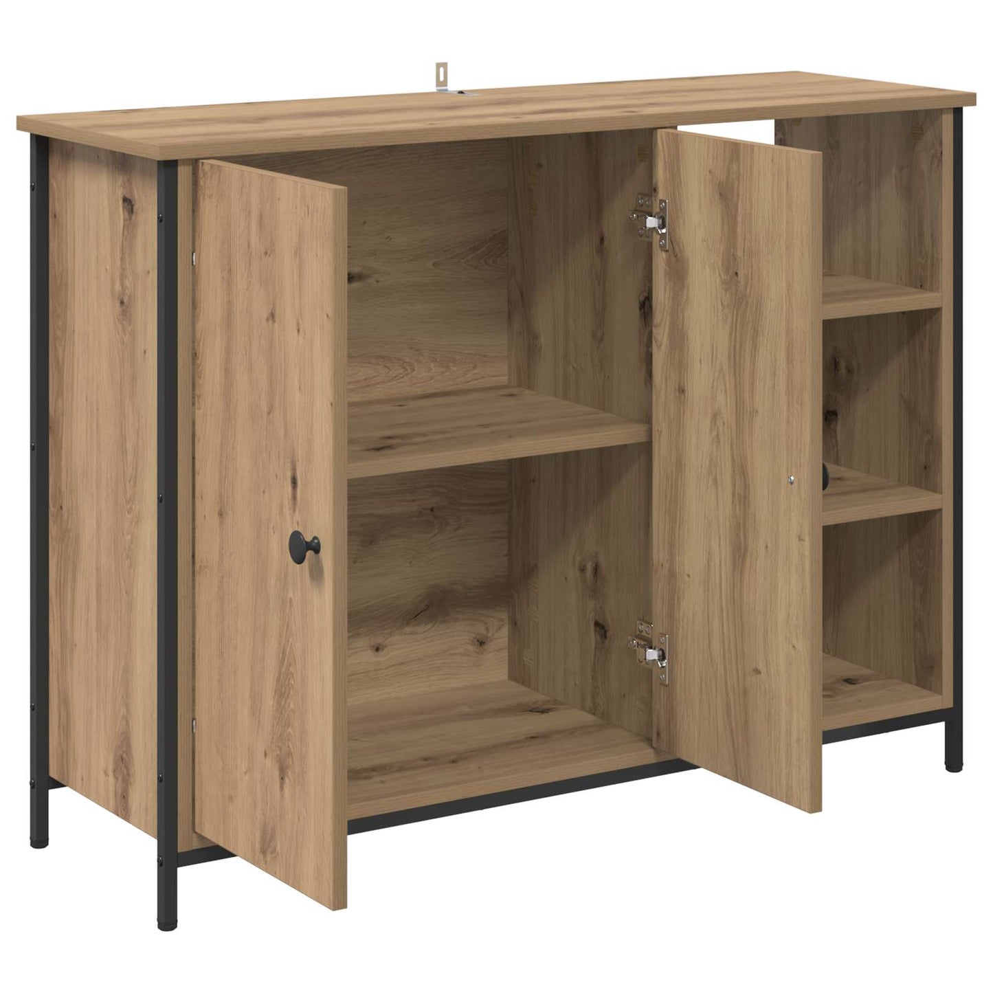 Dressoir Artisan Eiken 100 x 33 x 75 cm Bewerkt hout is nu te koop bij PeponiXL, paradijselijk wonen!