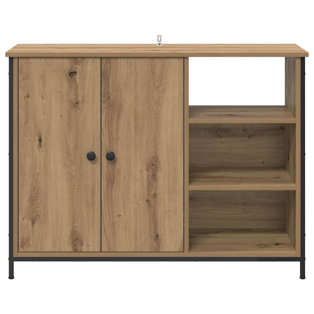 Dressoir Artisan Eiken 100 x 33 x 75 cm Bewerkt hout is nu te koop bij PeponiXL, paradijselijk wonen!