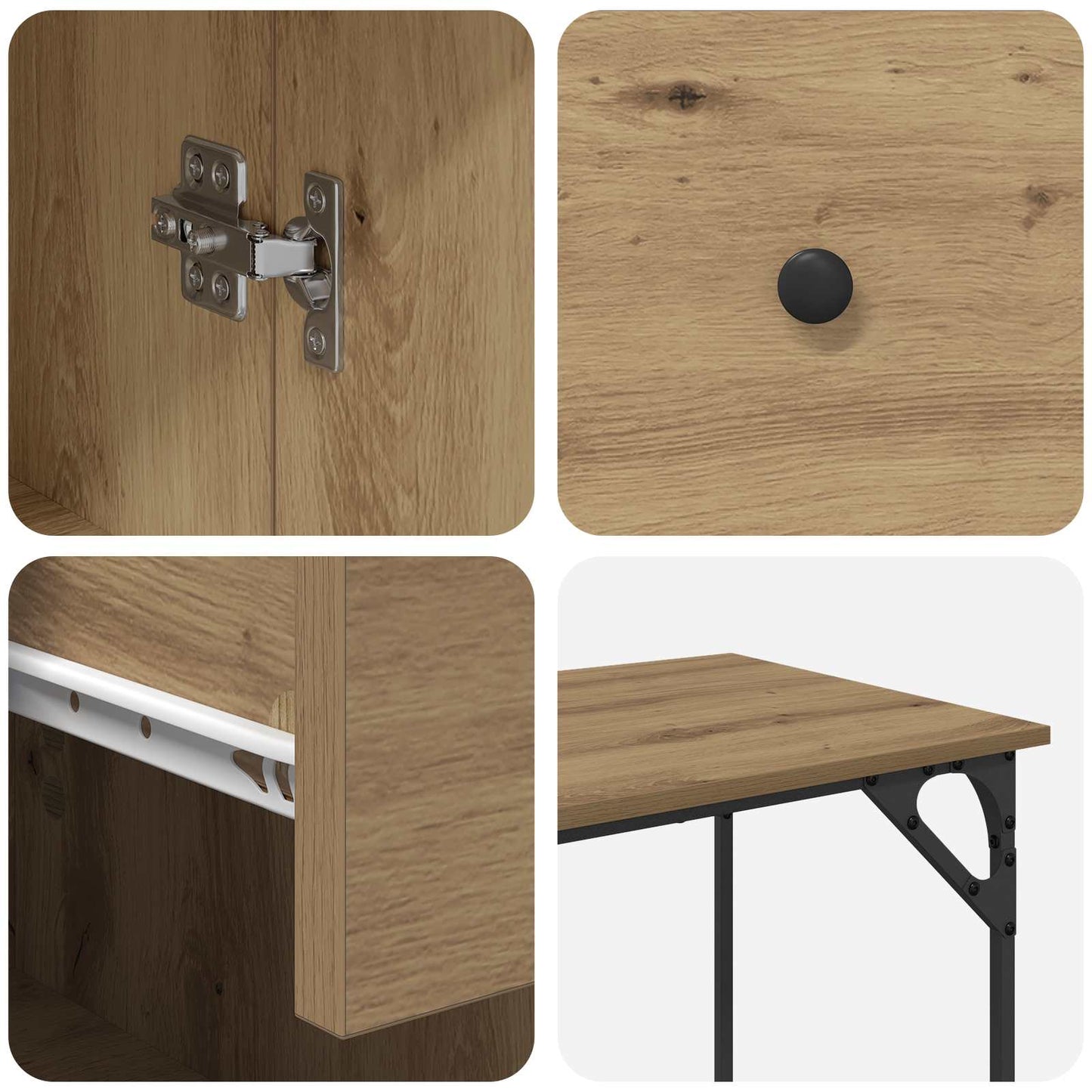 Computerbureau Artisan Eiken Bewerkt hout 131 x 48 x 75 cm