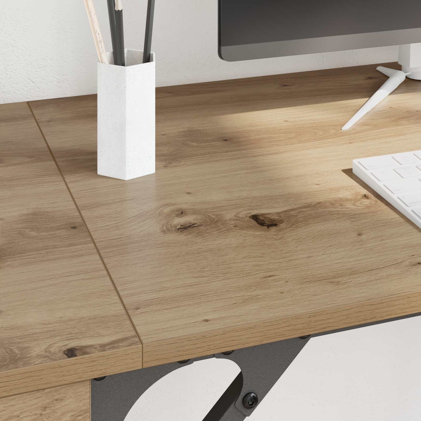 Computerbureau Artisan Eiken Bewerkt hout 131 x 48 x 75 cm
