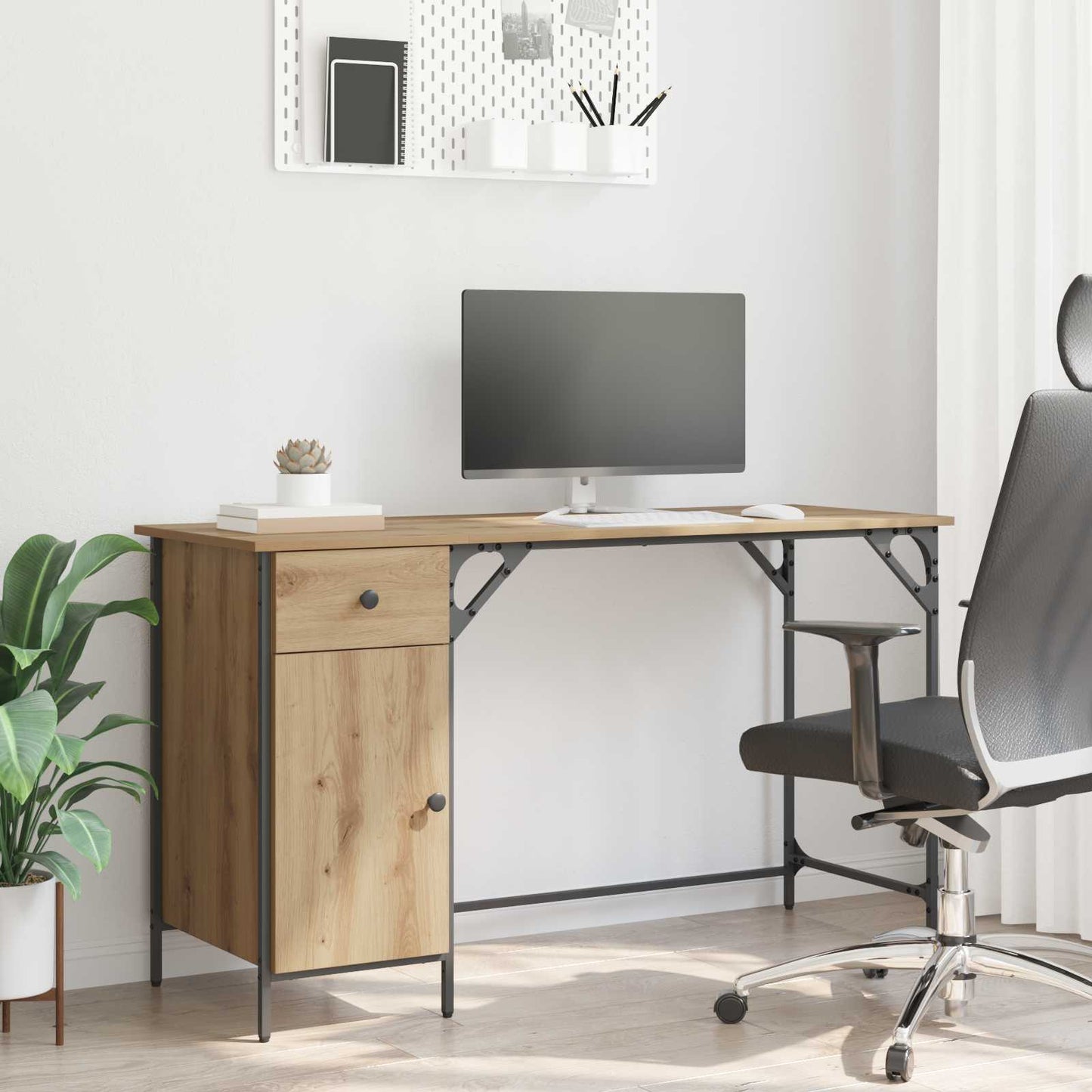 Computerbureau Artisan Eiken Bewerkt hout 131 x 48 x 75 cm