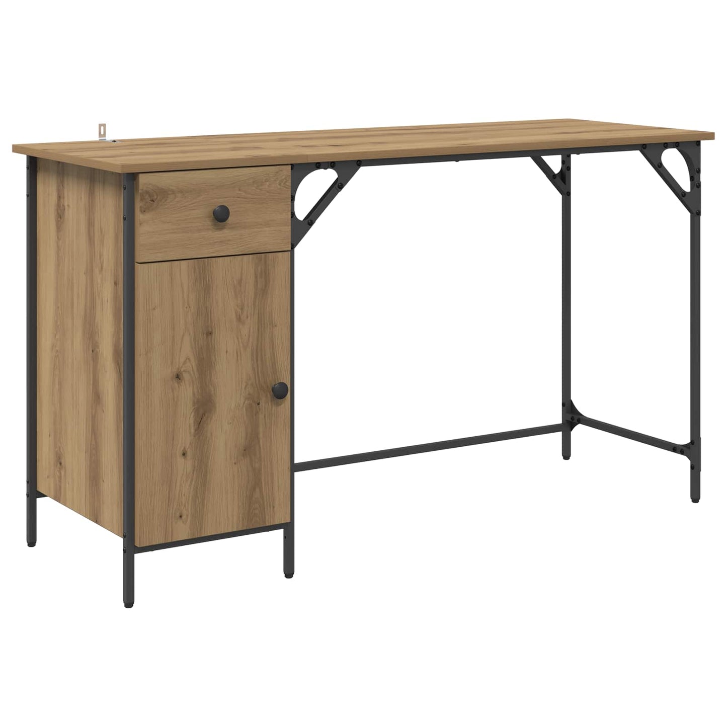 Computerbureau Artisan Eiken Bewerkt hout 131 x 48 x 75 cm