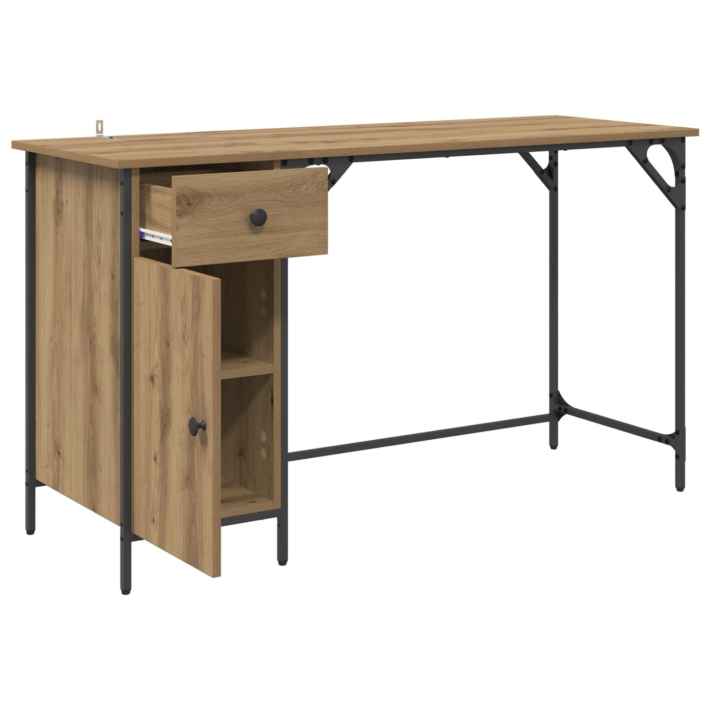 Computerbureau Artisan Eiken Bewerkt hout 131 x 48 x 75 cm