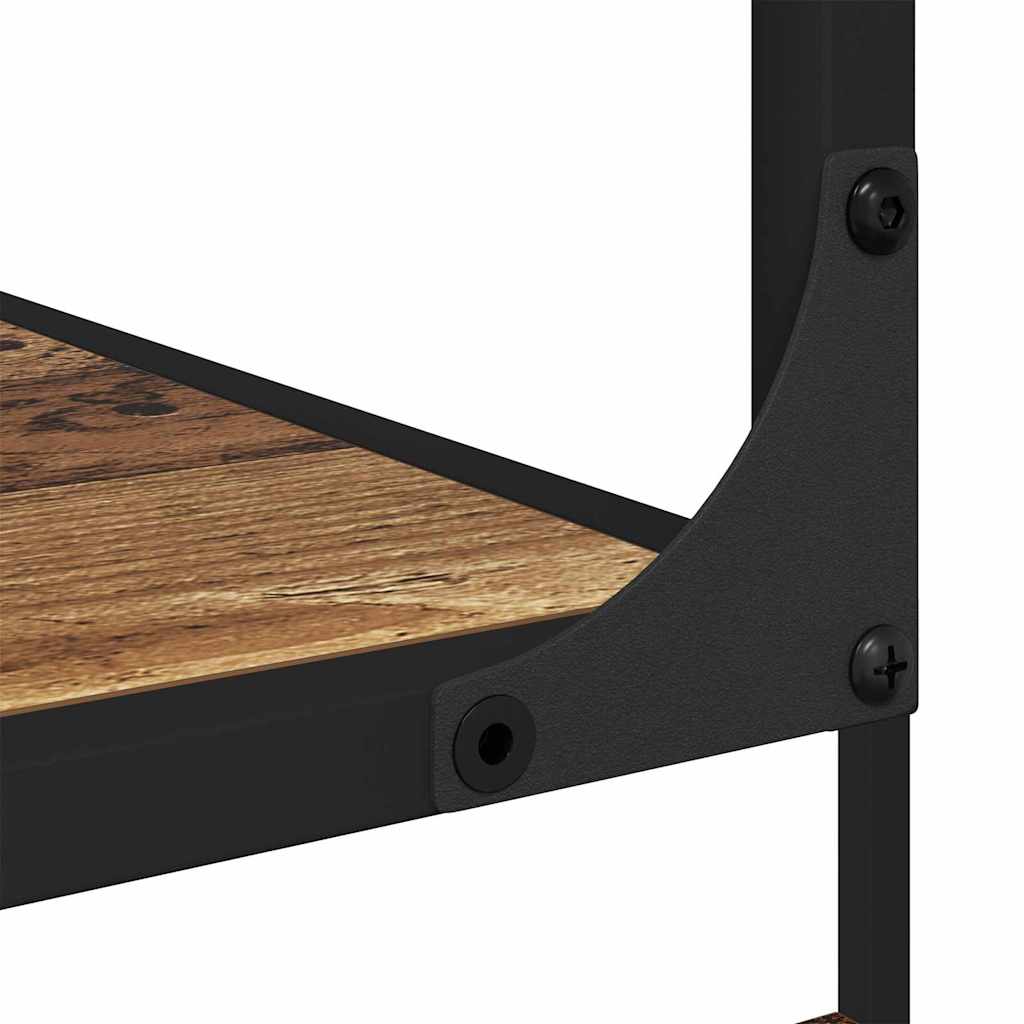 Boekenkast Oud hout 81 x 36 x 176 cm Bewerkt hout is nu te koop bij PeponiXL, paradijselijk wonen!