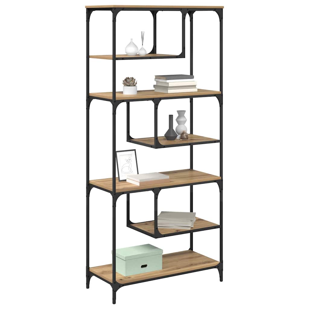 Boekenkast artisanaal eikenkleurig 81 x 36 x 176 cm is nu te koop bij PeponiXL, paradijselijk wonen!