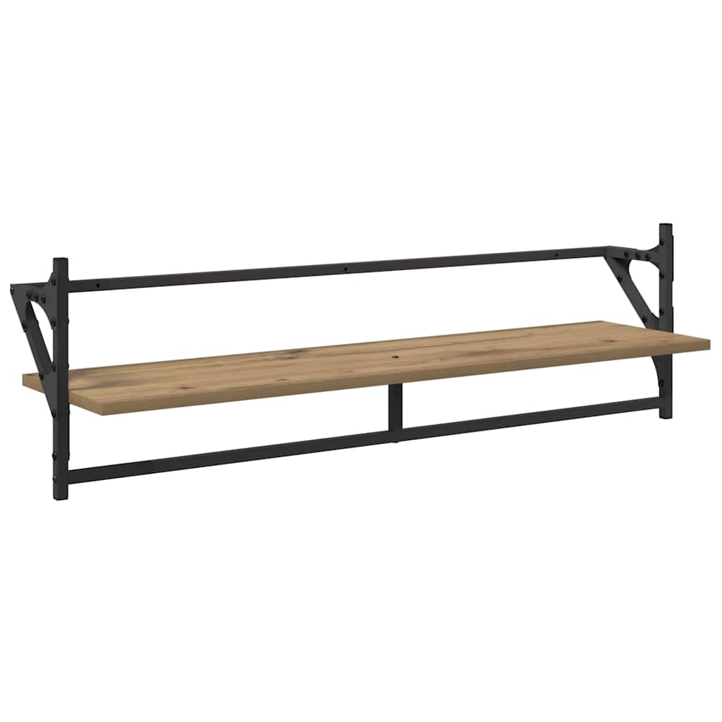 Wandplankenset met plank 6 pcs Artisan Eiken 100 x 25 x 30 cm is nu te koop bij PeponiXL, paradijselijk wonen!