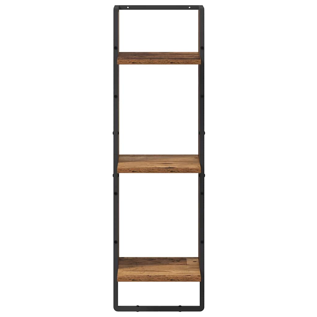 Wandplank met plank Oud Hout 30 x 25 x 100 cm Bewerkt hout is nu te koop bij PeponiXL, paradijselijk wonen!