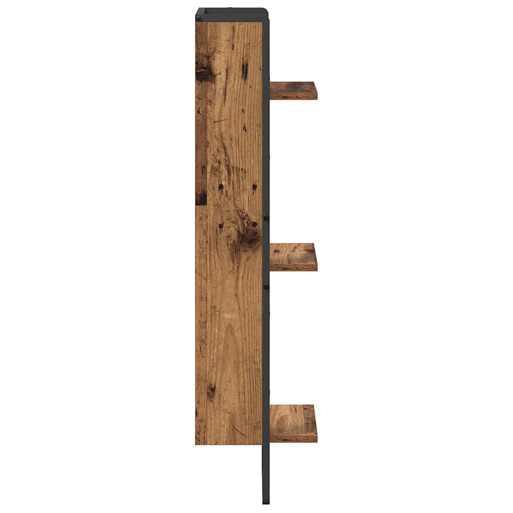 Wandplank met plank Oud Hout 30 x 25 x 100 cm Bewerkt hout is nu te koop bij PeponiXL, paradijselijk wonen!