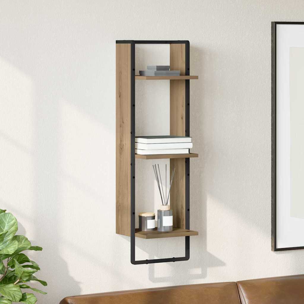 Wandplank met plank Artisan Eiken 30 x 25 x 100 cm Bewerkt hout is nu te koop bij PeponiXL, paradijselijk wonen!