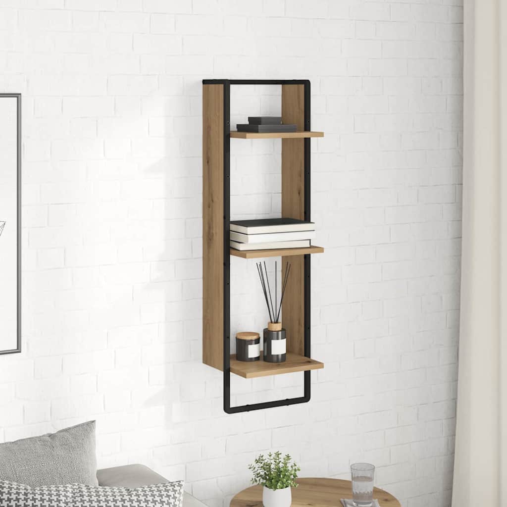 Wandplank met plank Artisan Eiken 30 x 25 x 100 cm Bewerkt hout is nu te koop bij PeponiXL, paradijselijk wonen!