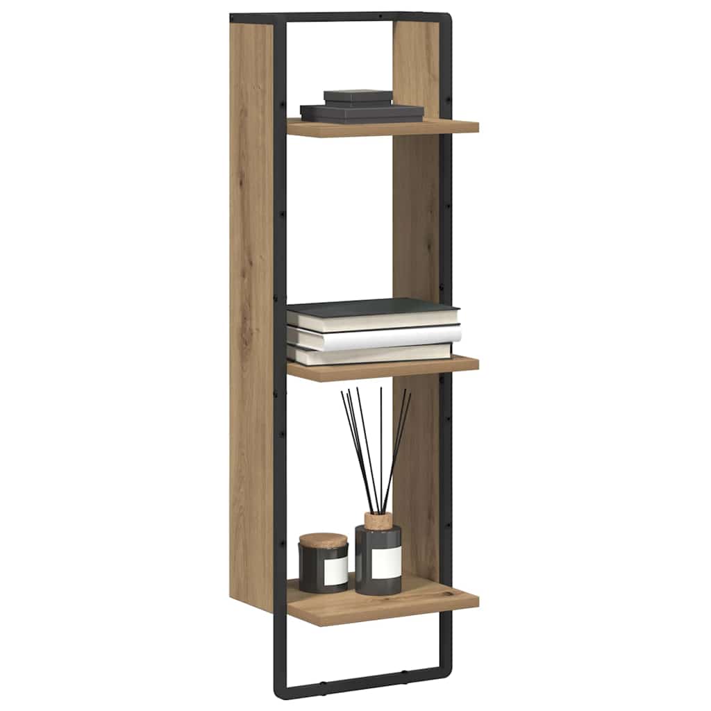 Wandplank met plank Artisan Eiken 30 x 25 x 100 cm Bewerkt hout is nu te koop bij PeponiXL, paradijselijk wonen!